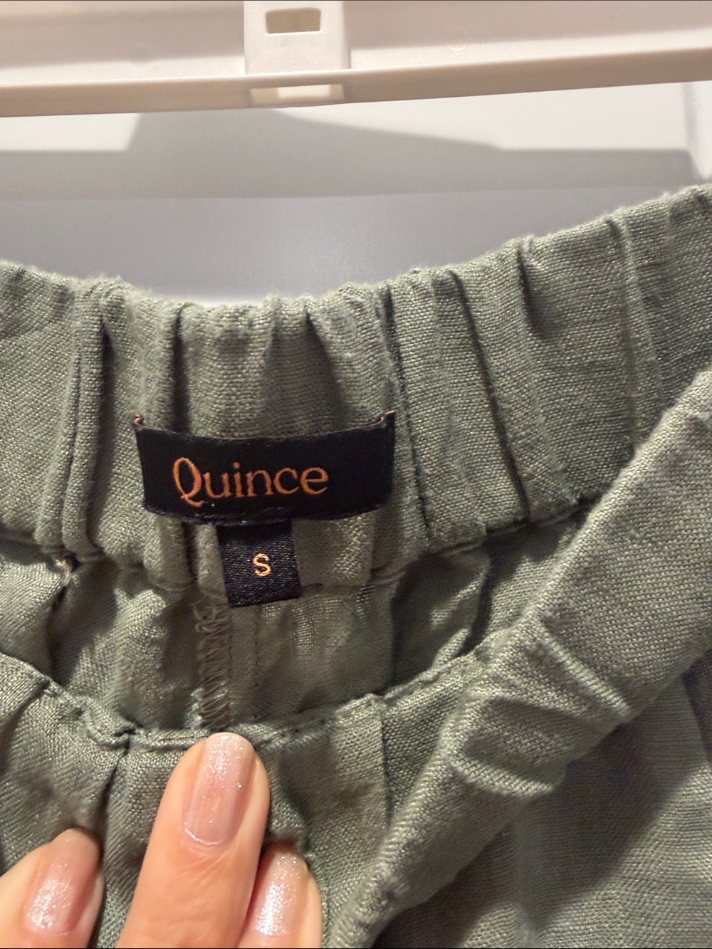 Quince Women's Elastic-Waist Chinos - light cargo color - Picture 3 of 9